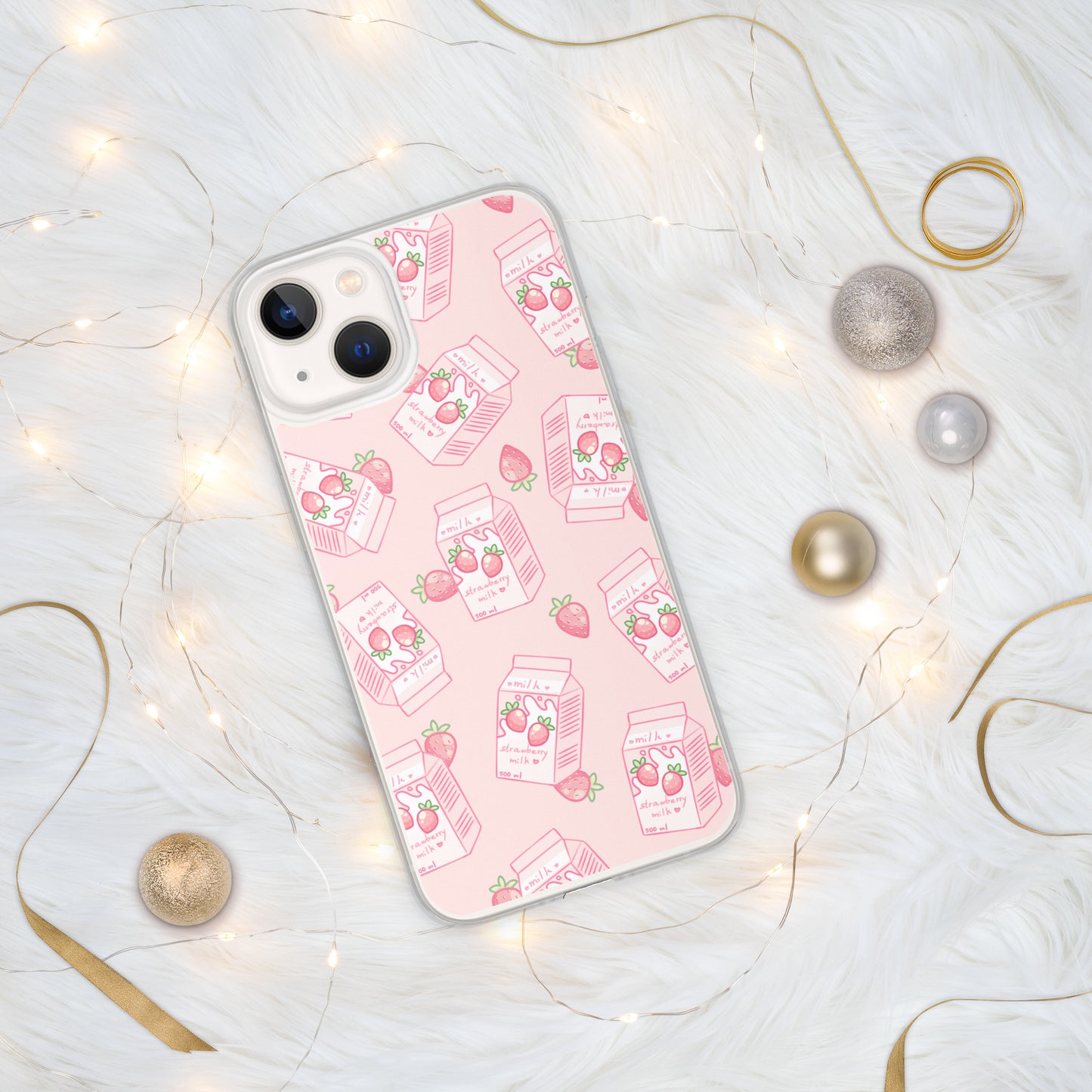 Kawaii Strawberry Milk iPhone Case