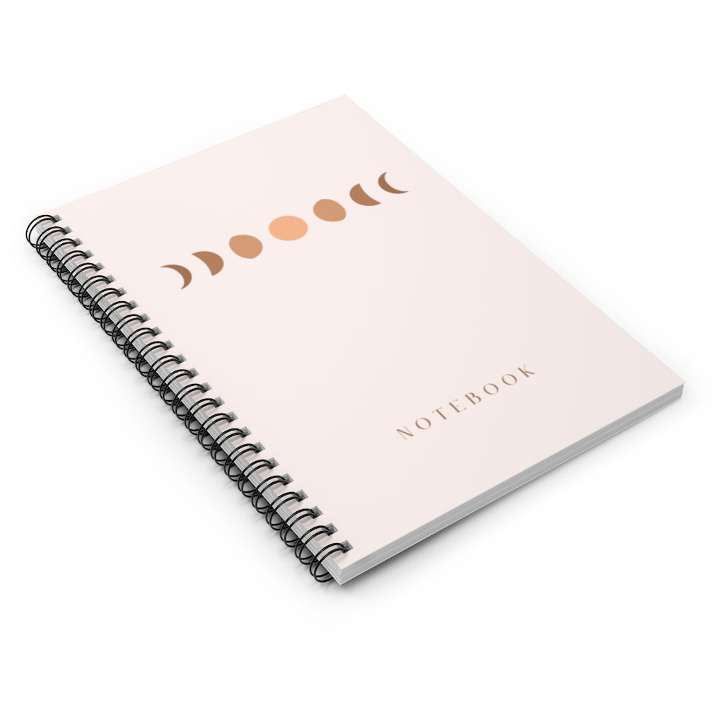 Boho Moon Phases Spiral Notebook