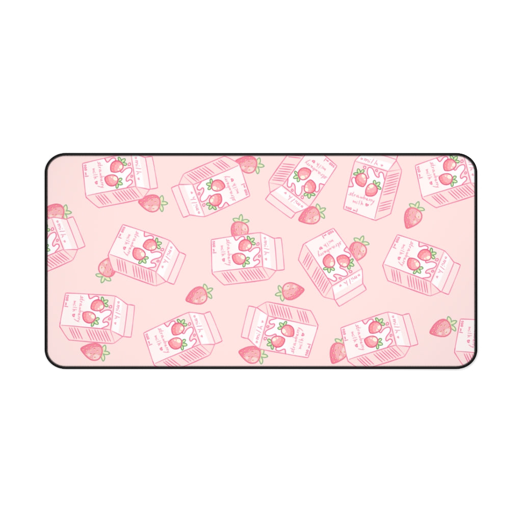 Kawaii Strawberry Milk Desk Mat