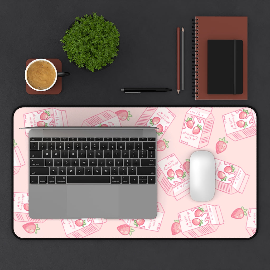 Kawaii Strawberry Milk Desk Mat