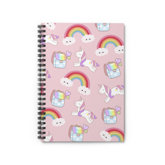 Kawaii Rainbow Unicorn Notebook