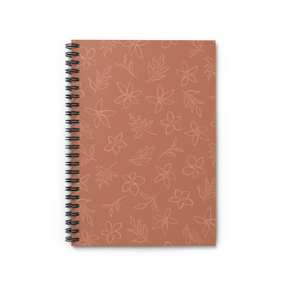 Boho Floral Pattern Spiral Notebook