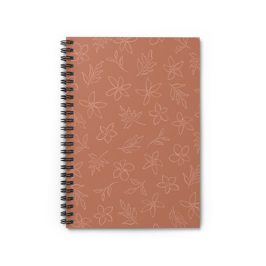 Boho Floral Pattern Spiral Notebook