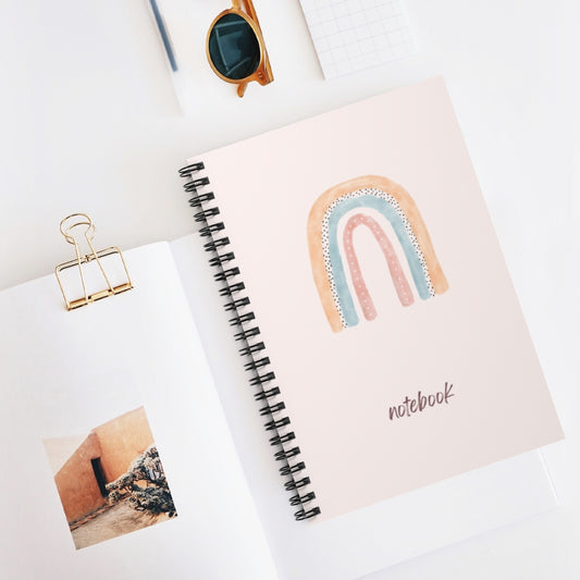 Boho Rainbow Spiral Notebook