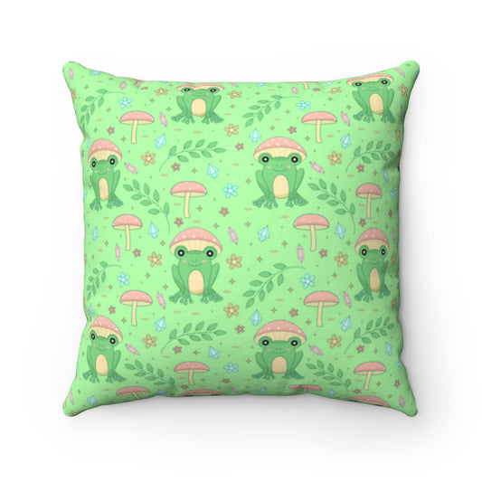 Cottagecore Kawaii Frog Pillow