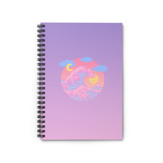 Kawaii Aesthetic Great Wave Kanagawa Notebook