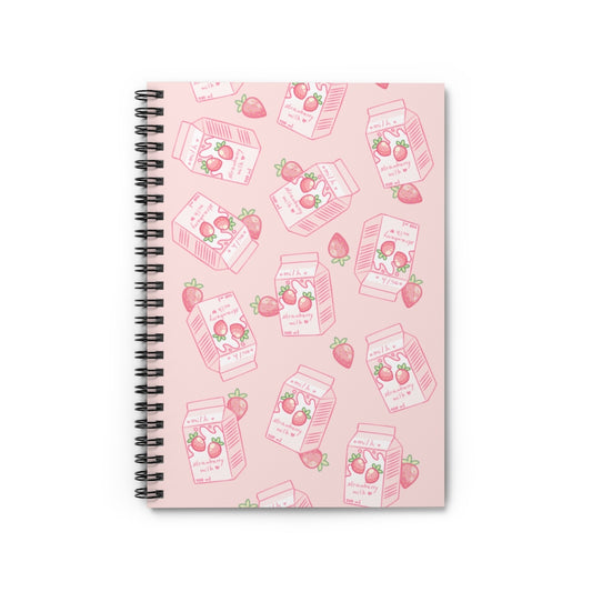 Kawaii Strawberry Milk Notebook