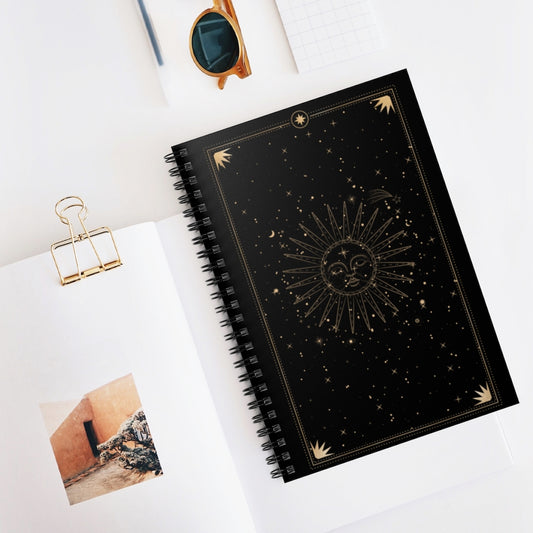 Celestial Sun Spiral Notebook