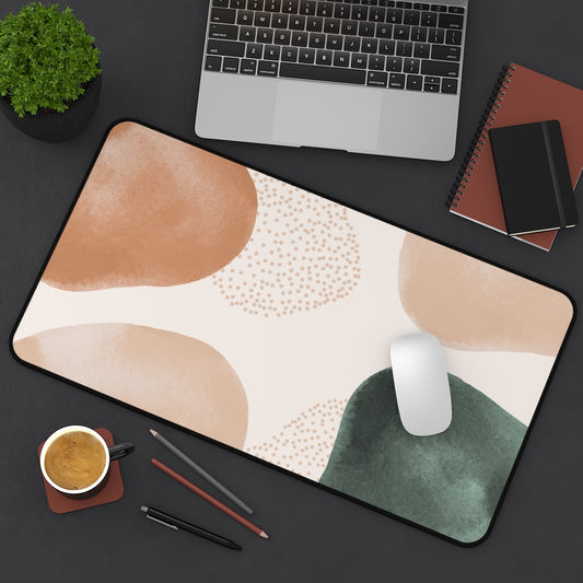 Neutral Boho Abstract Desk Mat