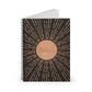 Mid Century Modern Dark Sun Spiral Notebook