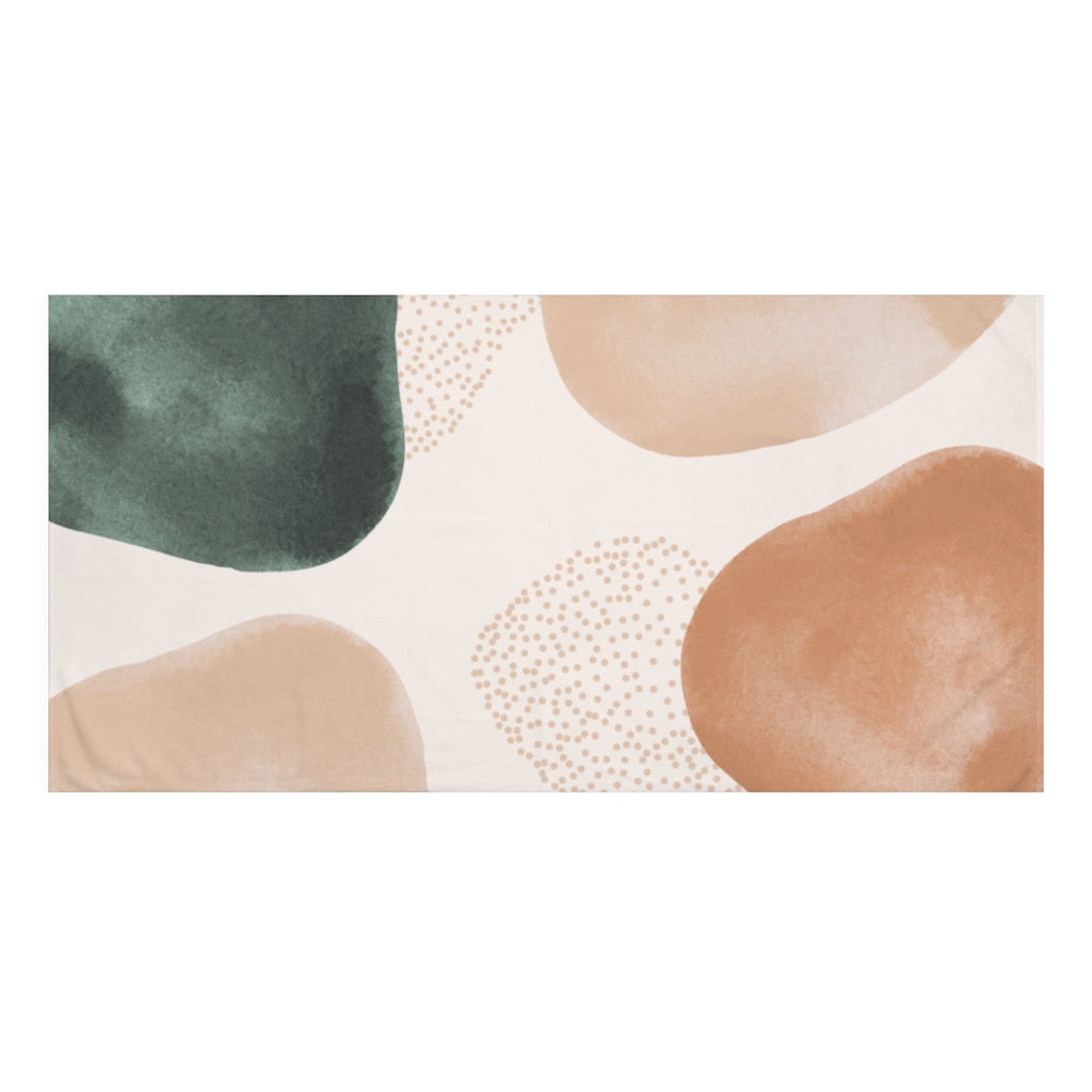 Neutral Boho Abstract Beach Towel