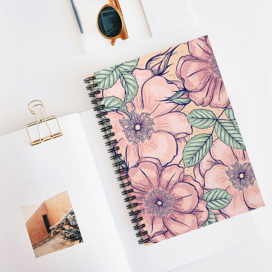 Pastel Flowers Spiral Notebook