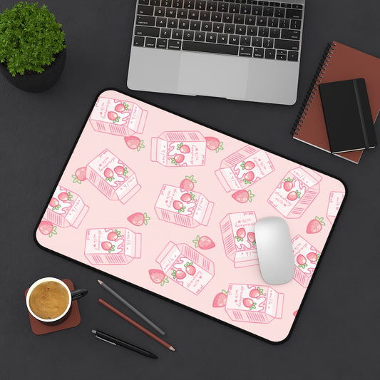 Kawaii Strawberry Milk Desk Mat