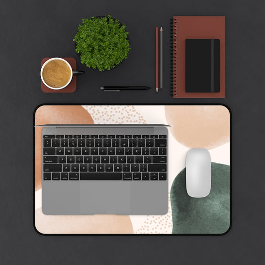 Neutral Boho Abstract Desk Mat