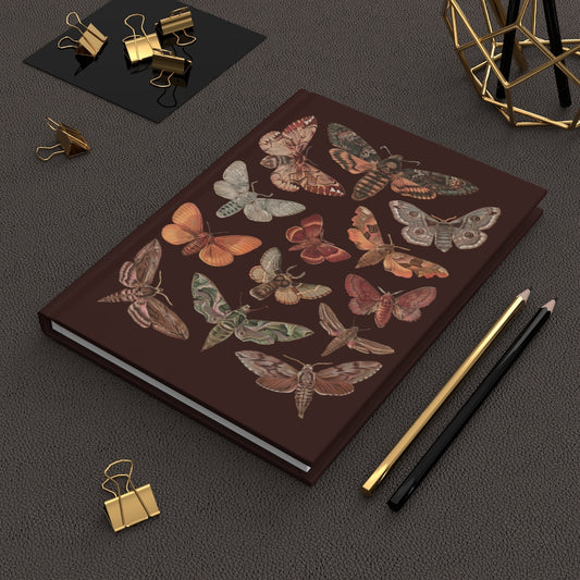 Dark Academia Aesthetic Moth Hardcover Journal