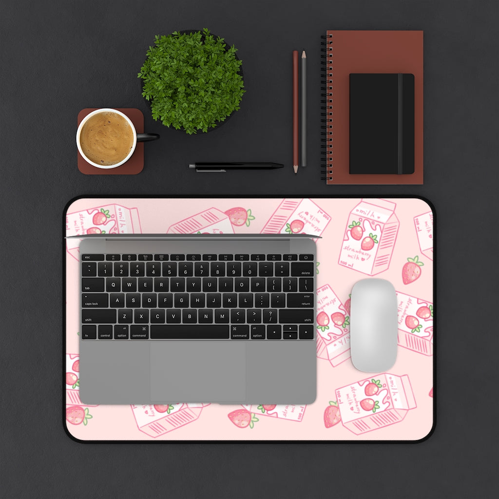 Kawaii Strawberry Milk Desk Mat