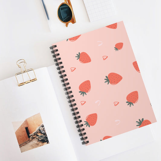 Strawberry Love Spiral Notebook