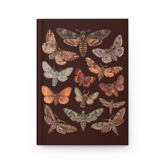 Dark Academia Aesthetic Moth Hardcover Journal