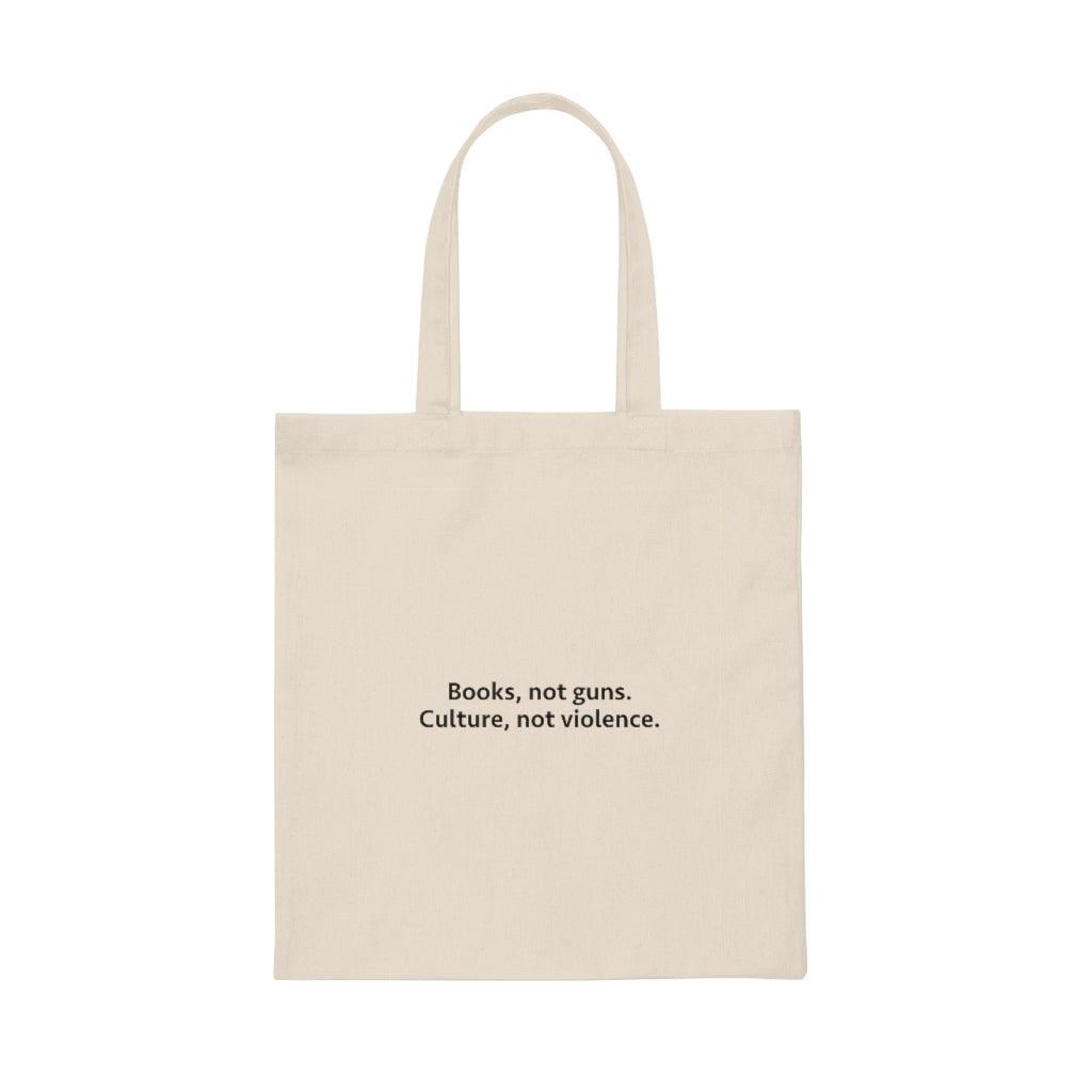 Books Not Guns Aesthetic Tote Bag