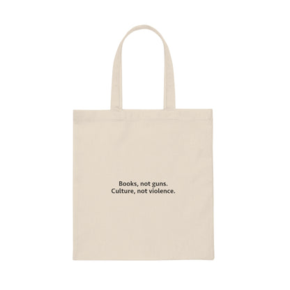 Books Not Guns Aesthetic Tote Bag