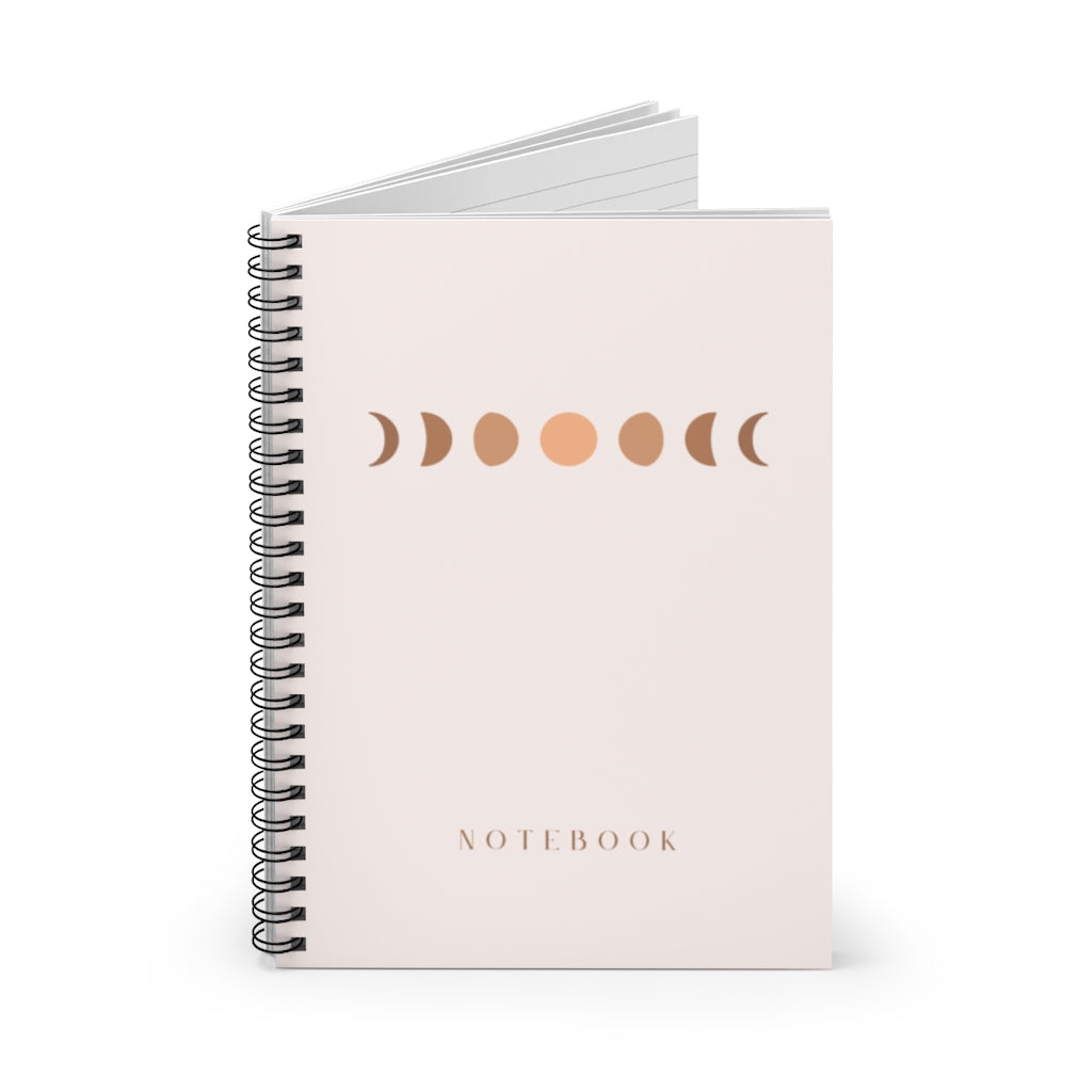 Boho Moon Phases Spiral Notebook