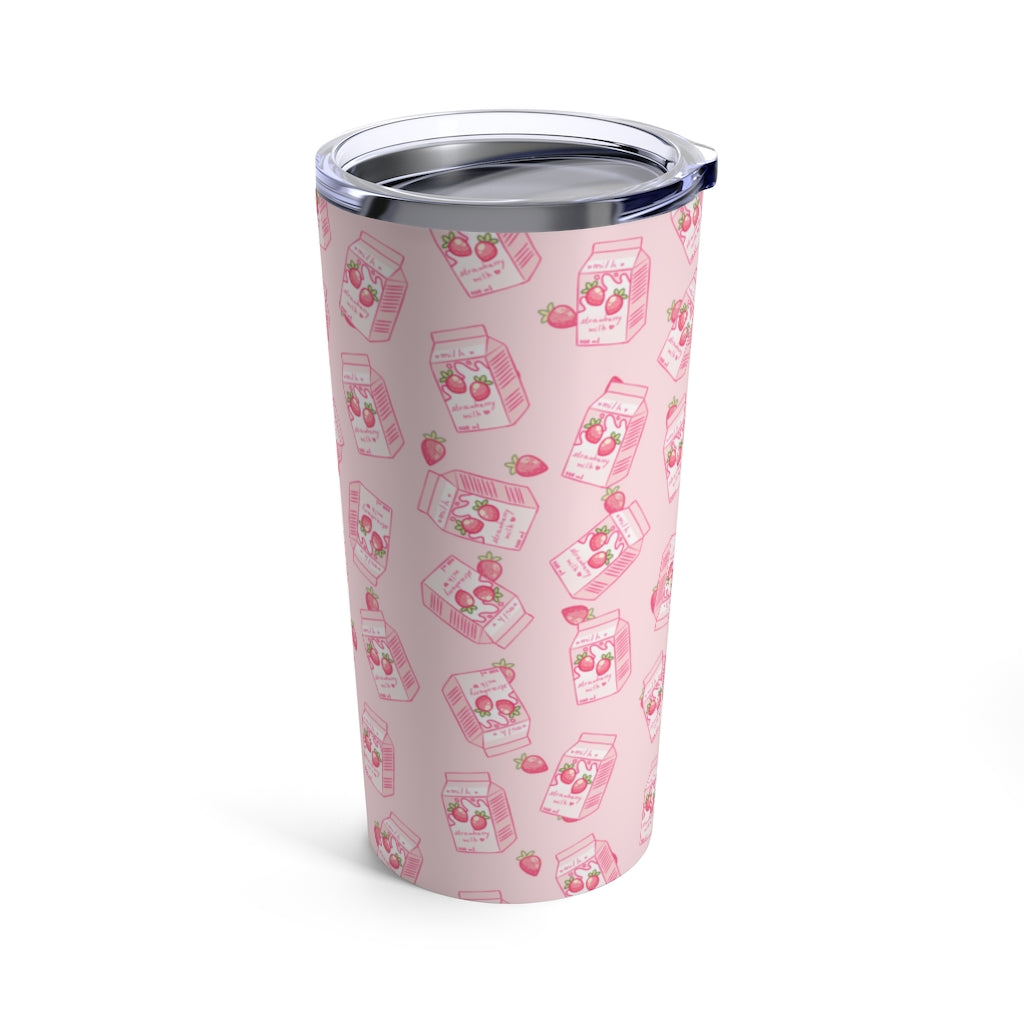 Kawaii Strawberry Milk Tumbler 20oz