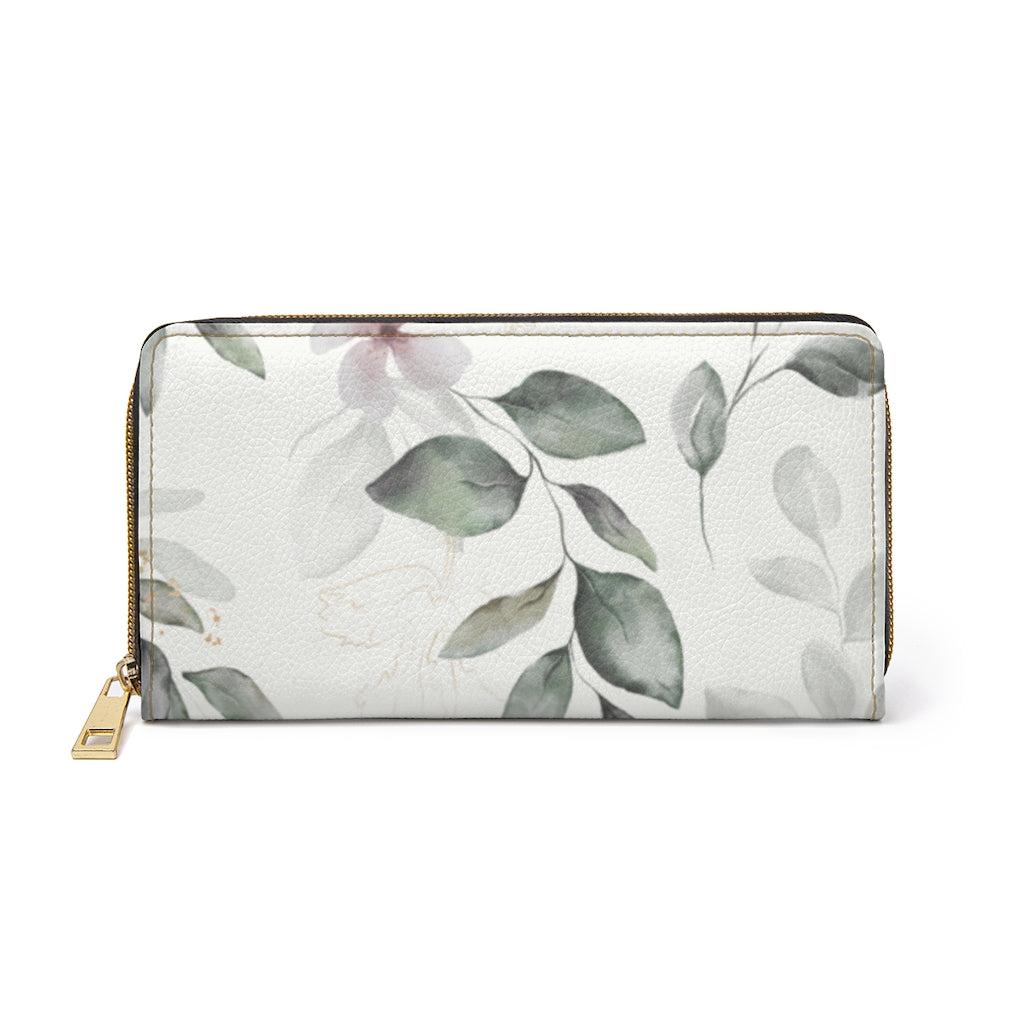 Watercolor Floral Zipper Wallet