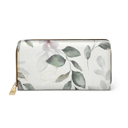 Watercolor Floral Zipper Wallet