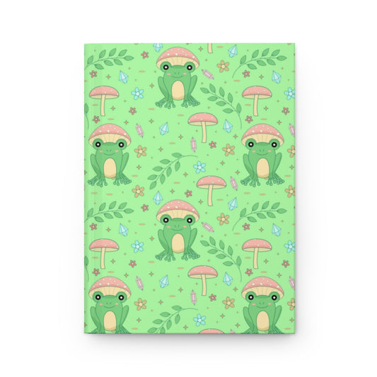 Cottagecore Kawaii Frog Hardcover Journal