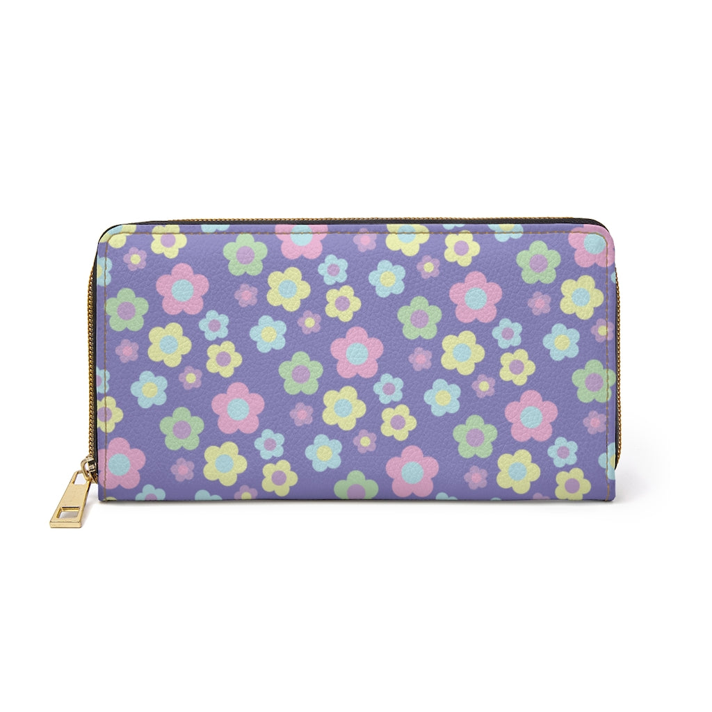 Y2K Aesthetic Vintage Flowers Zipper Wallet