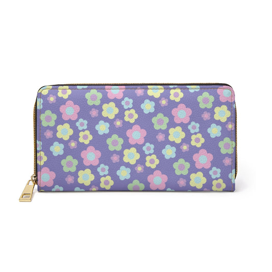 Y2K Aesthetic Vintage Flowers Zipper Wallet