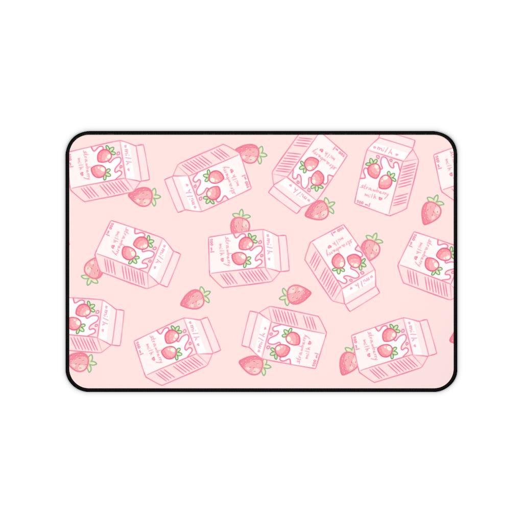 Kawaii Strawberry Milk Desk Mat