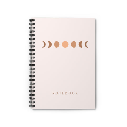 Boho Moon Phases Spiral Notebook