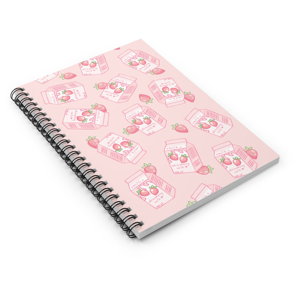 Kawaii Strawberry Milk Notebook