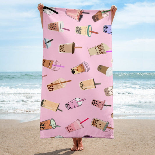 Boba Tea Beach Towel 