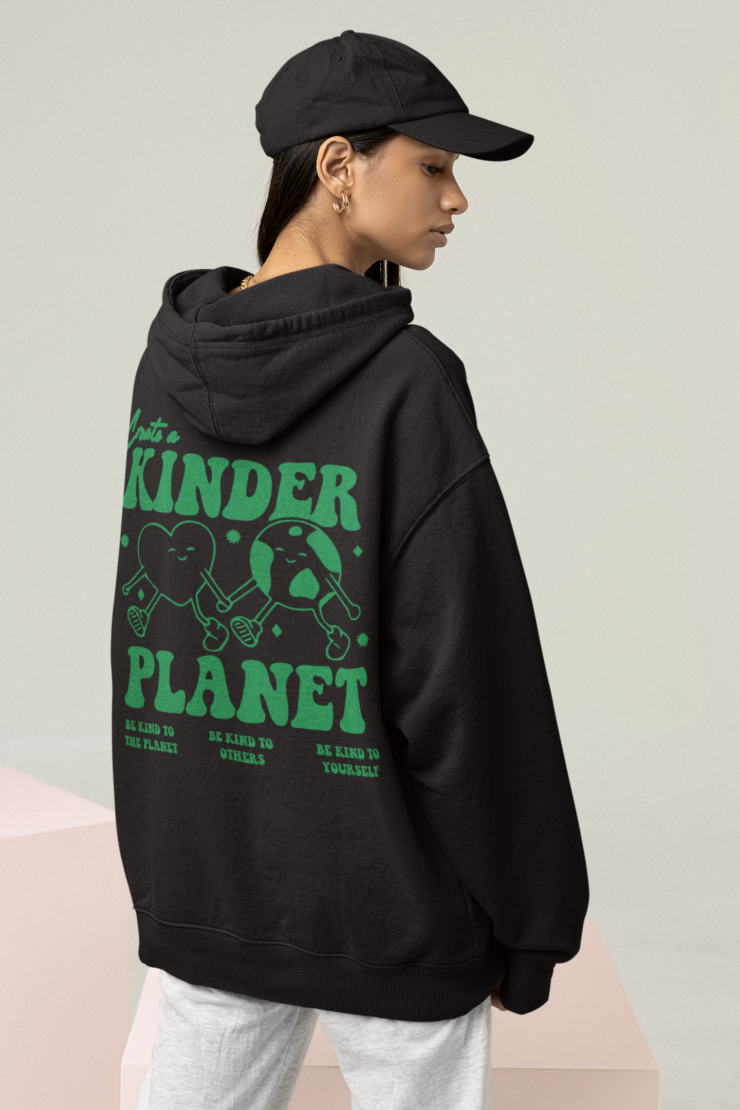 Create A Kinder Planet Hoodie Black