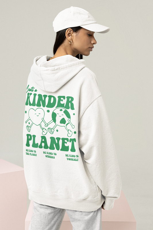 Create A Kinder Planet Hoodie White