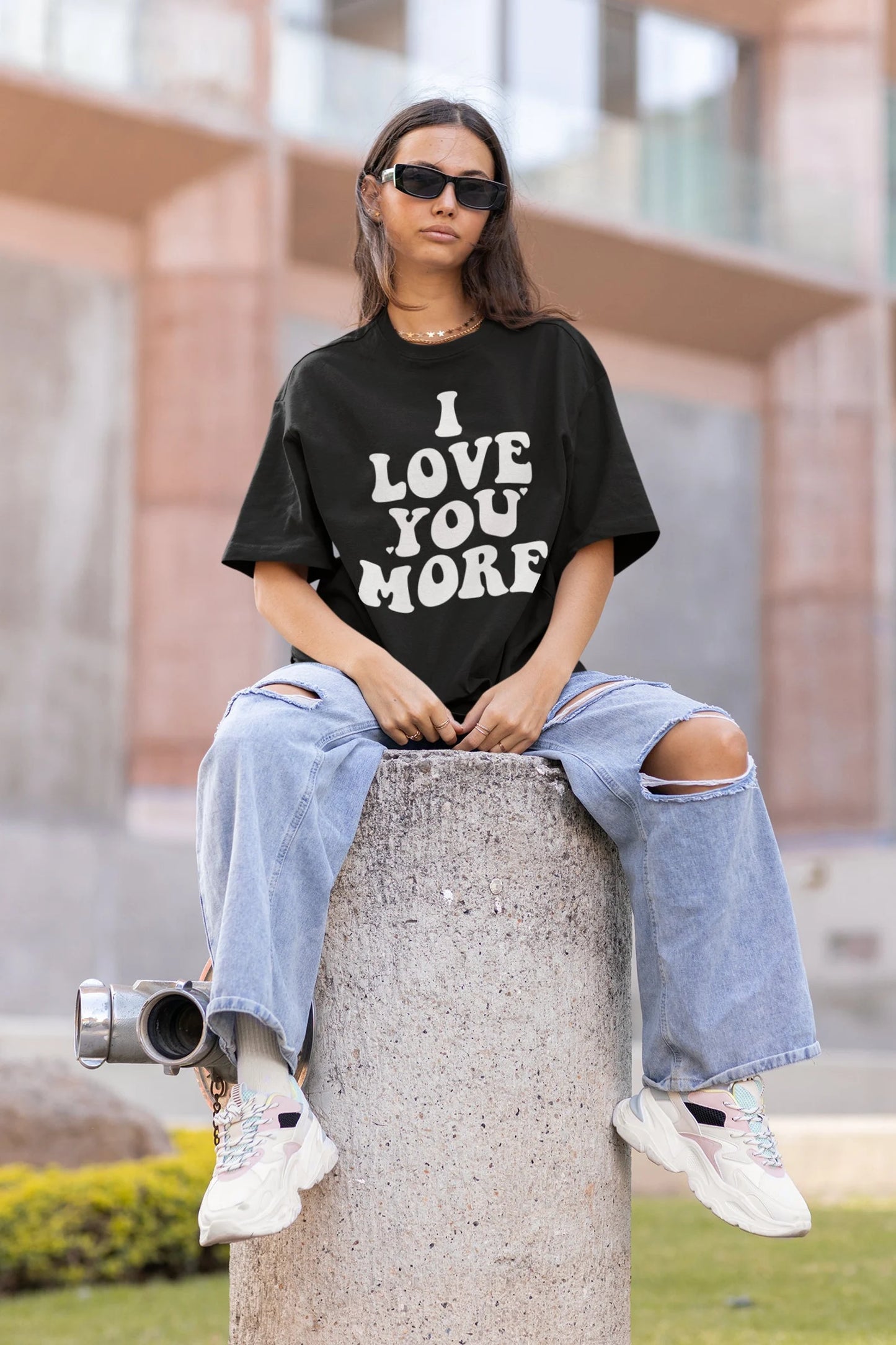 I Love You More T-Shirt Black