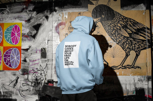 Nobody Cares About Your Fake Life On Social Media Hoodie