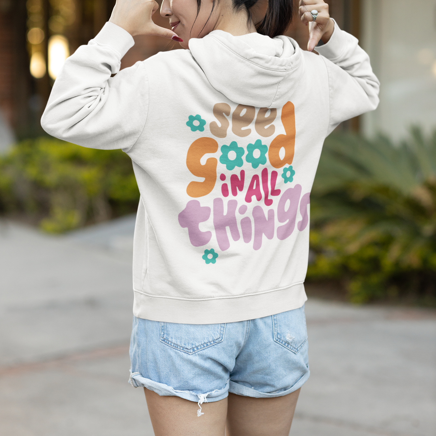 See Good In All Things Hoodie White