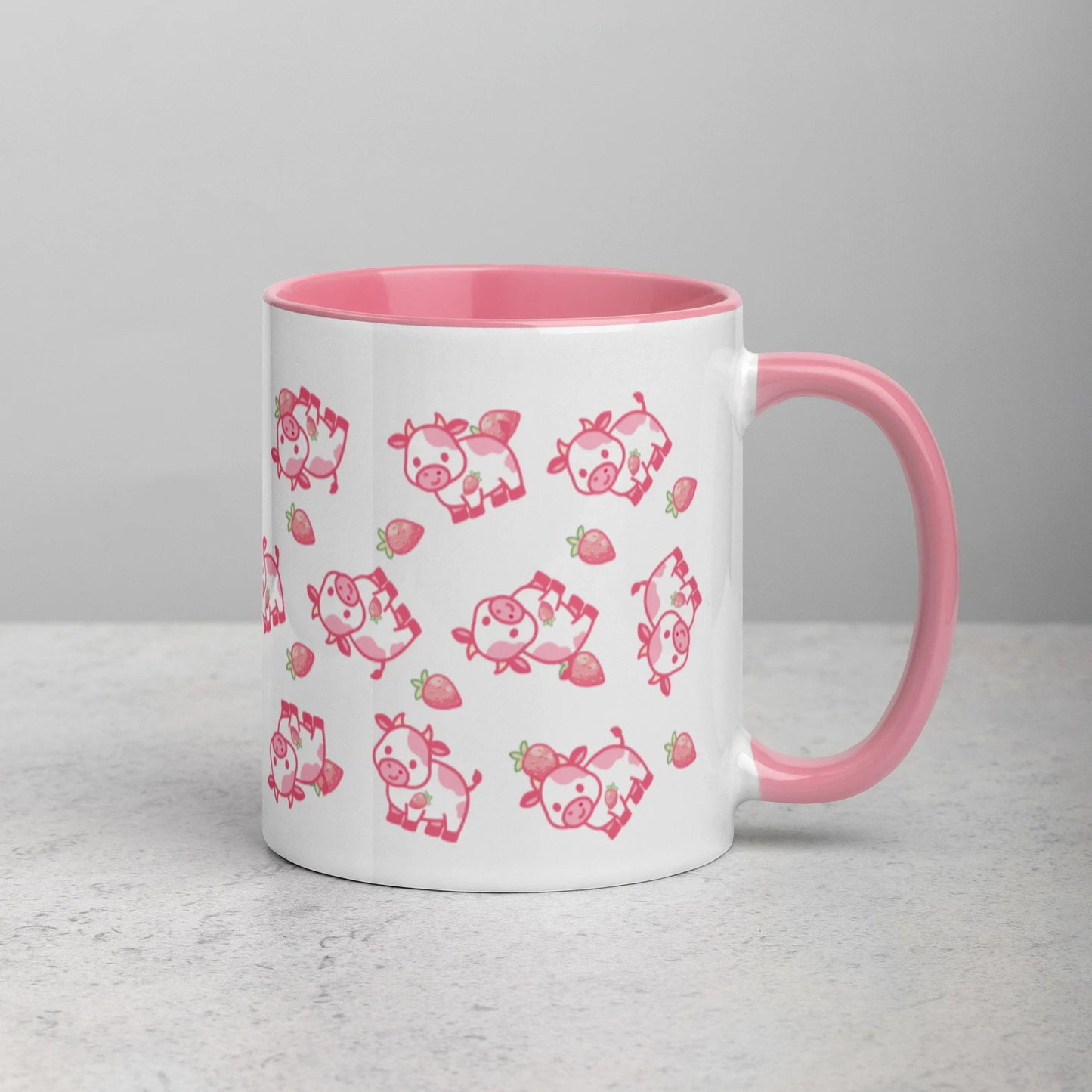 Kawaii Strawberry Cow Mug