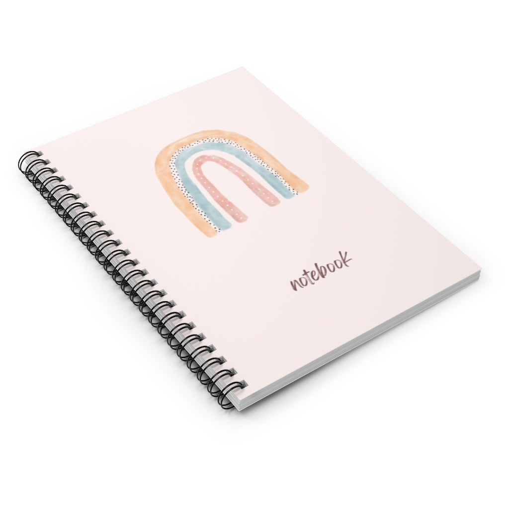 Boho Rainbow Spiral Notebook