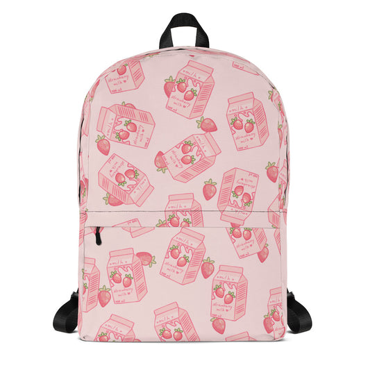 Kawaii Strawberry Milk Backpack