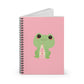 Kawaii Strawberry Milk Frog Spiral Notebook