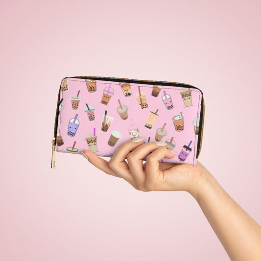 Kawaii Boba Milk Tea Zipper Wallet