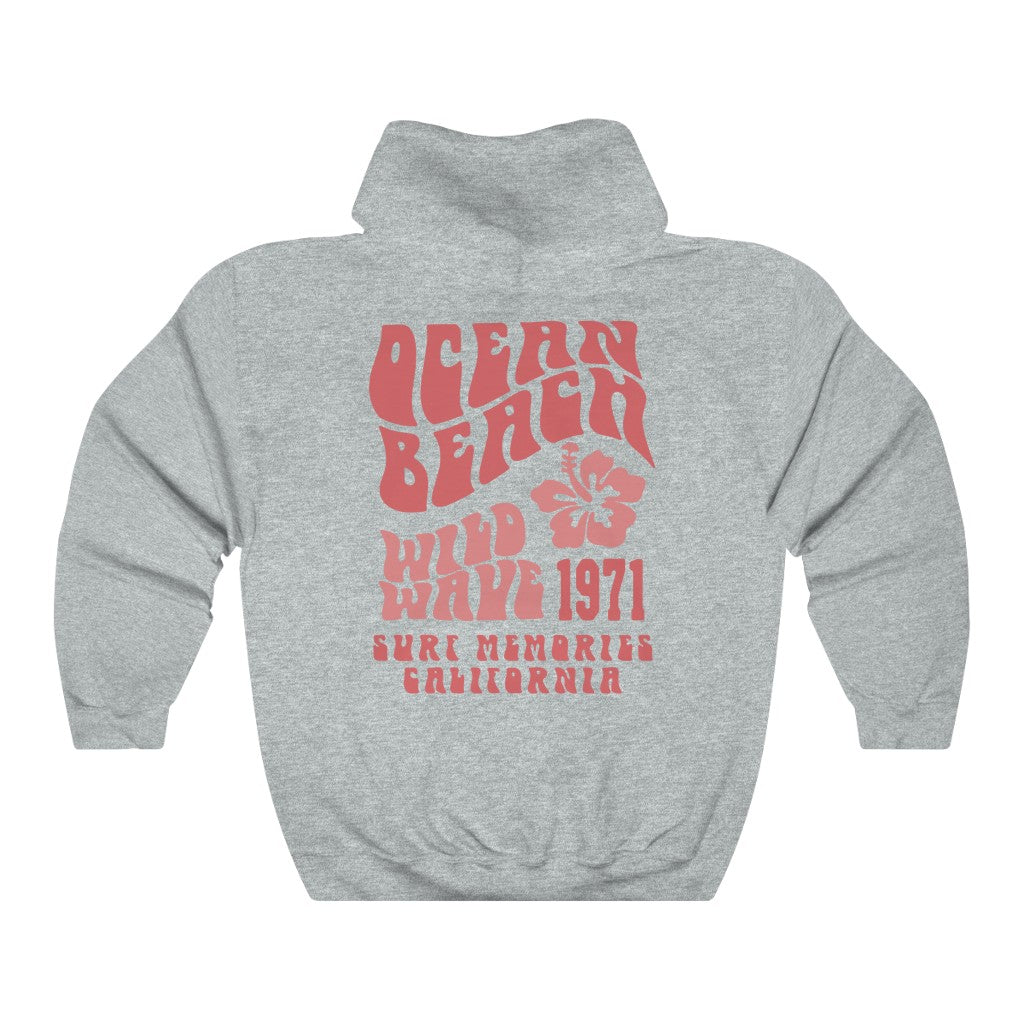 Ocean Beach Wild Wave California Hoodie