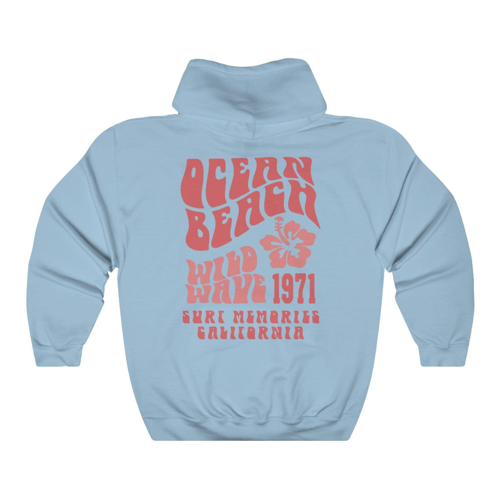 Ocean Beach Wild Wave California Hoodie