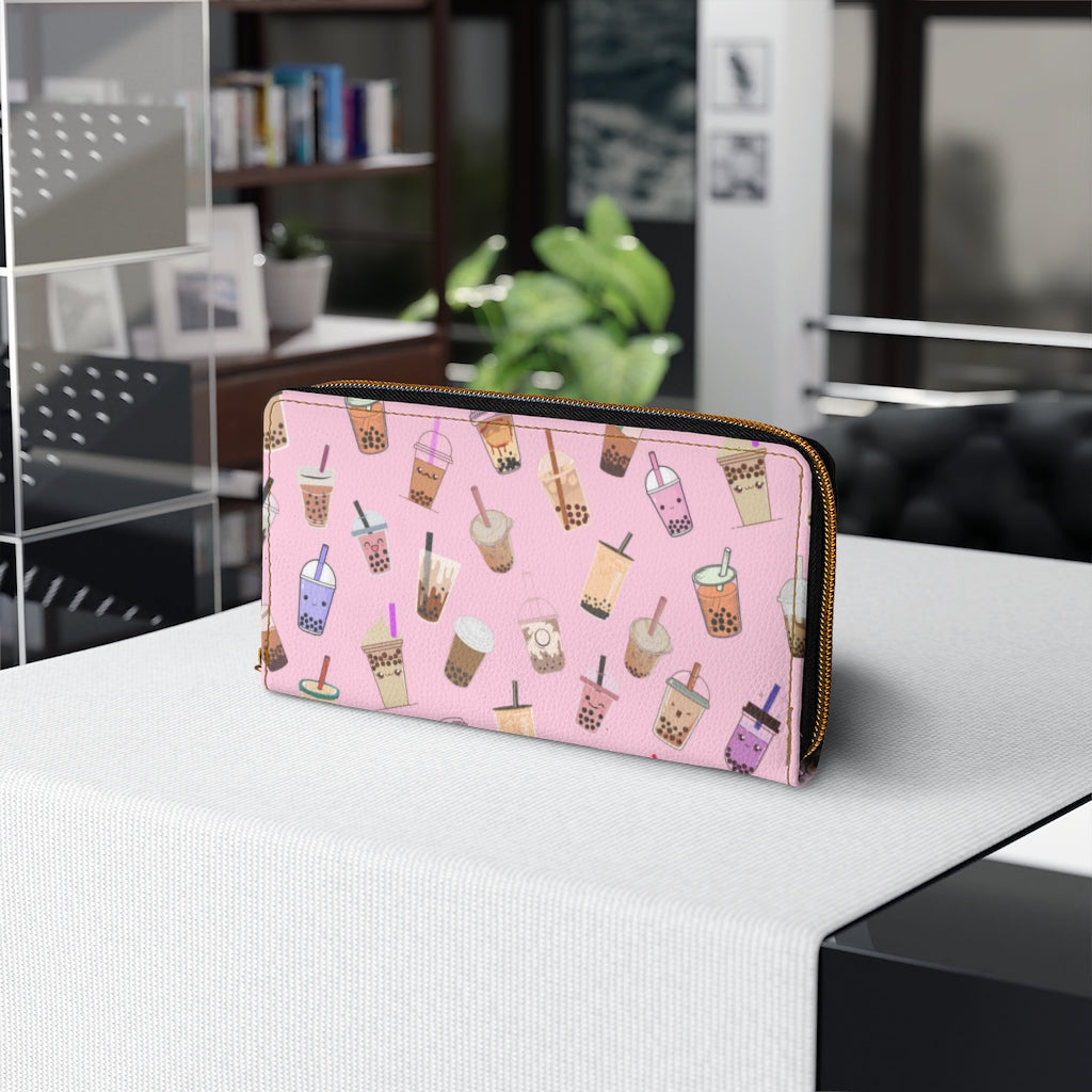 Kawaii Boba Milk Tea Zipper Wallet