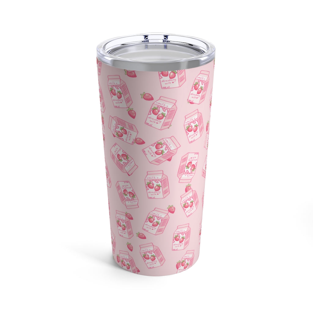 Kawaii Strawberry Milk Tumbler 20oz