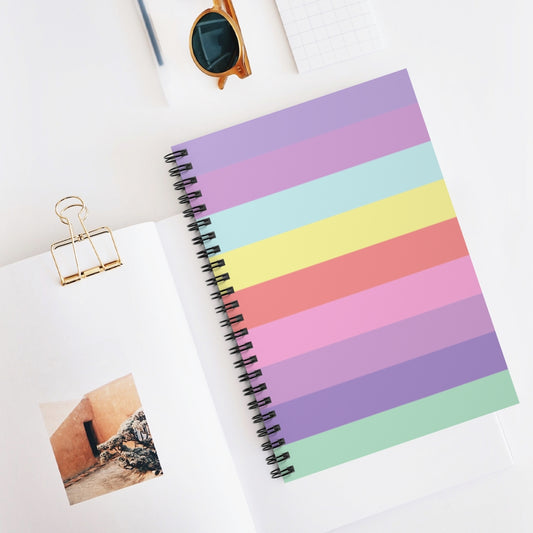 Vintage Rainbow Spiral Notebook